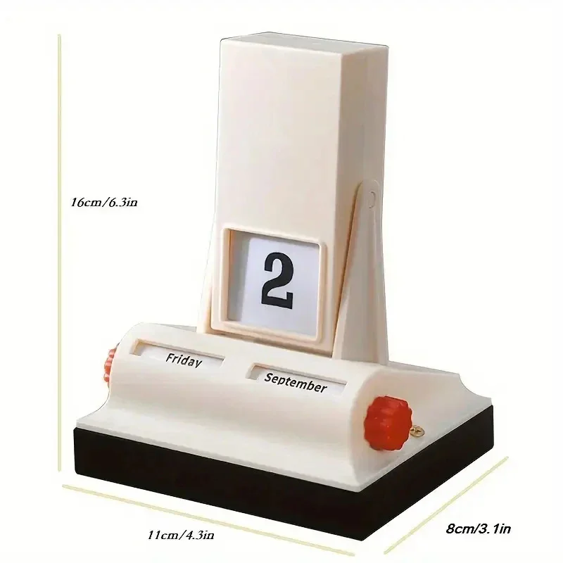 1Pc フリップカレンダー卓上飾り装飾卓上カレンダーデスクトップ永久カレンダーホテルオフィス寝室リビングルーム用