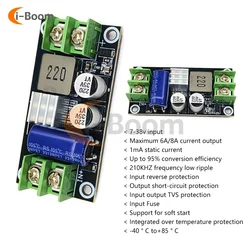 6A High Power DC 7-38V Voltage Regulator Board DC Converter Module DC-DC Buck Step Down Converter Adjustable Power Supply Module