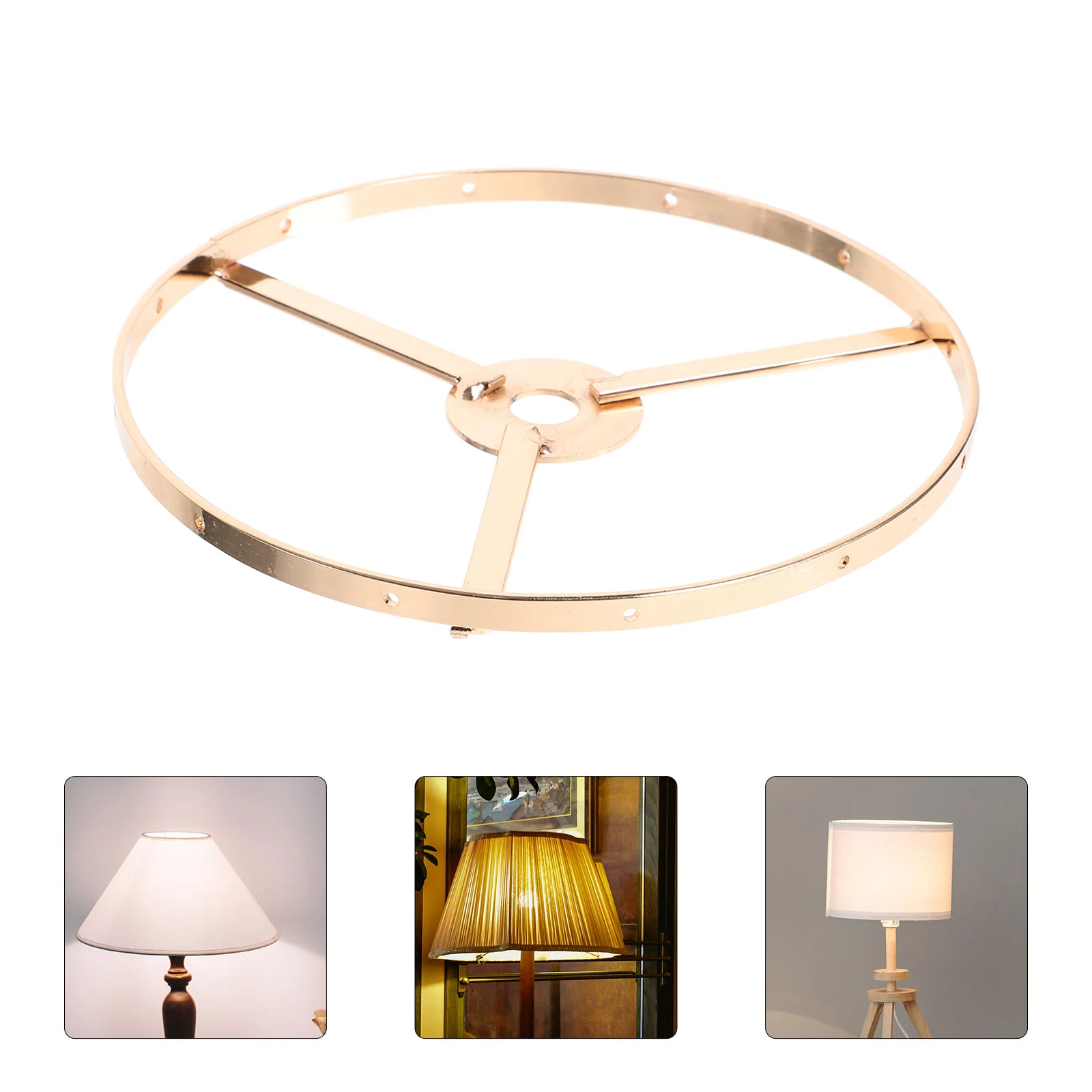 Shade Holder Metal Chandelier Bracket Lamp Frame Home Light Pendant Shades Lampshade Iron Frames DIY Hanging Ring Ceiling