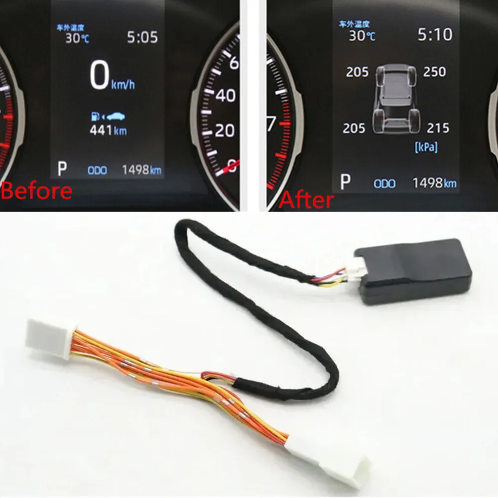 

For Toyota Rav4 XA50 2019-2023 Smart Car TPMS Tyre Pressure Monitoring System Digital LCD Dash Board Display Auto Security Alarm