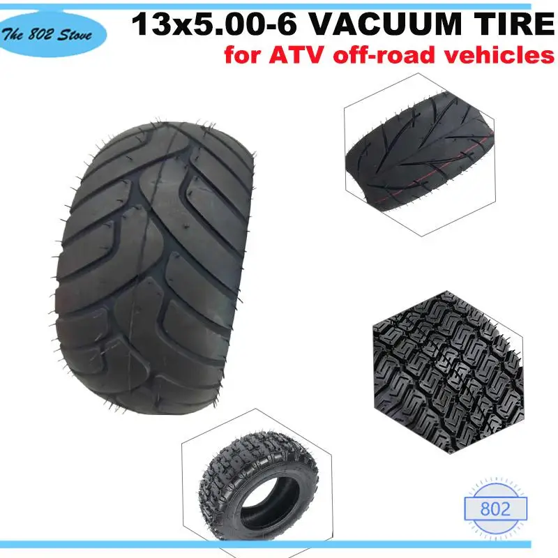 

13x5.00-6 13x5.00-6.5 Tubeless Tyre for Lawn Mower Garden Cart Wheelbarrow Golf Cart 4PR Heavy Duty