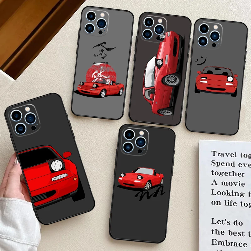 Чехол Miata Mx5 Na для iPhone 11 12 13 14 15 Pro Max Mini X XR XS Max 7 8 15 Plus SE 2020