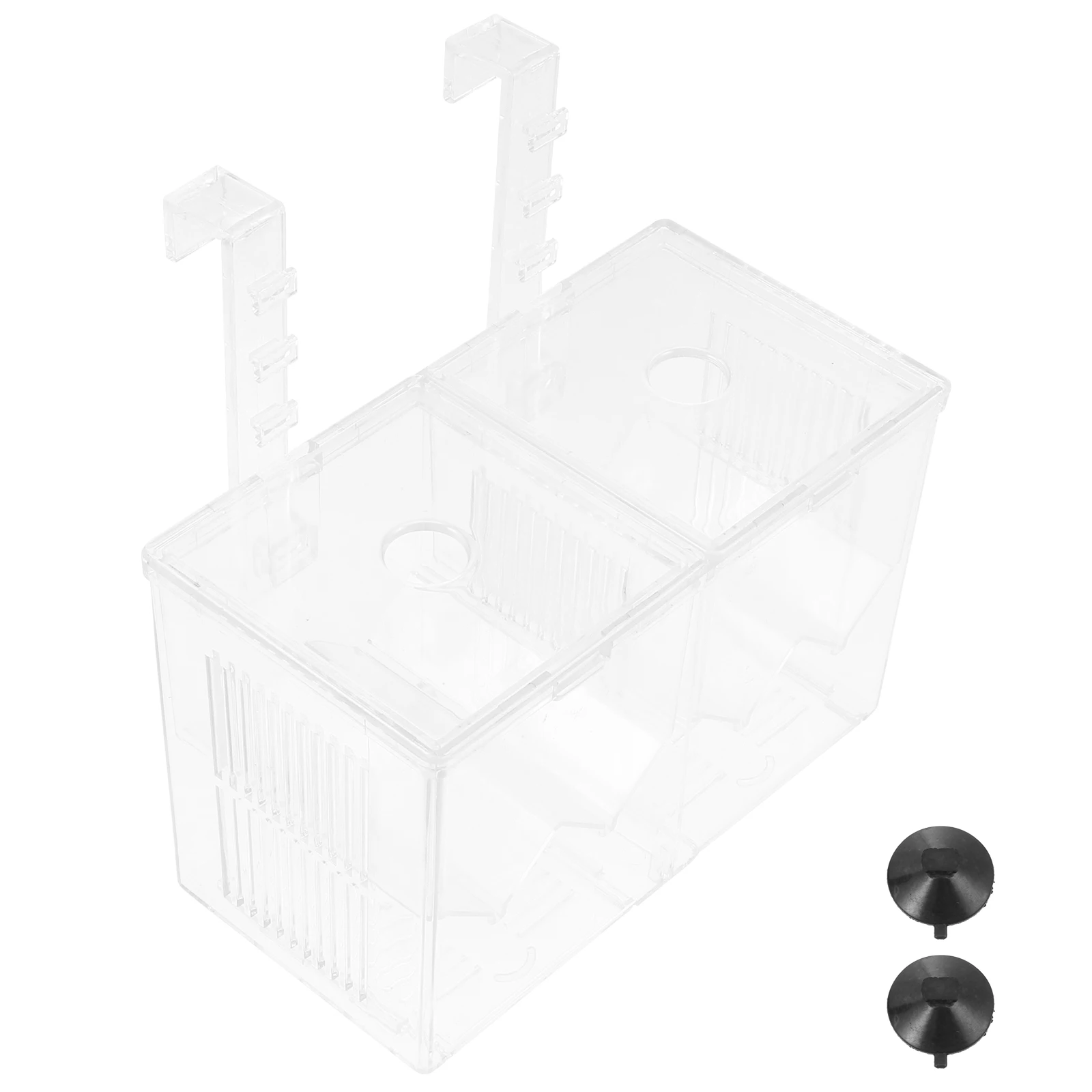 

1pc Double Layer Fish Isolation Box Aquarium Breeding Tank Hatchery Incubator Juvenile Fish Survival Protection Durable Plastic