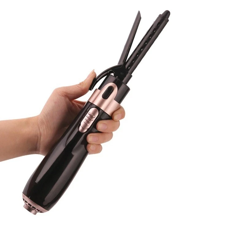 4-in-1 Negative Ionic Hot Air Brush, Multifunctional Hair Straightener Curler Styling Comb