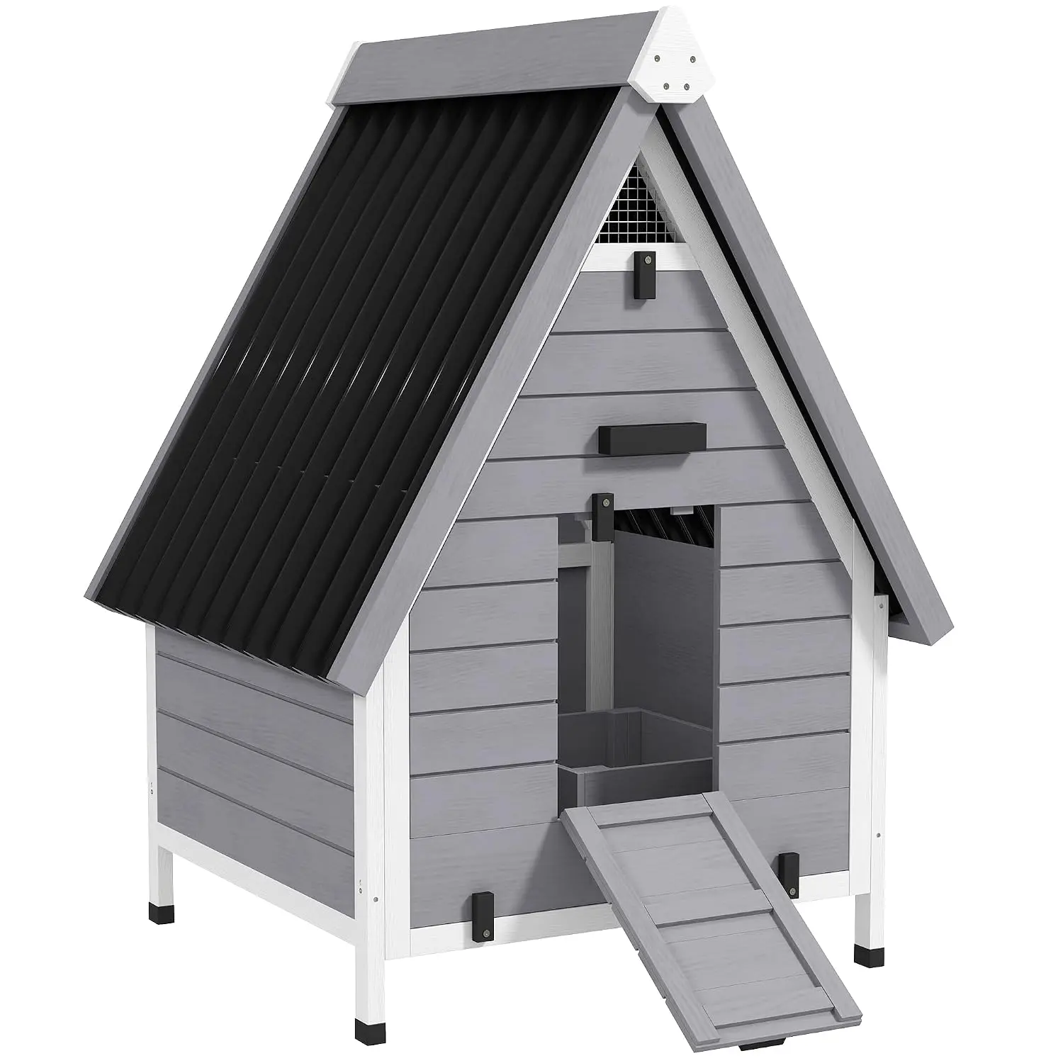 Wooden Chicken Coop Outdoor Hen House 31
