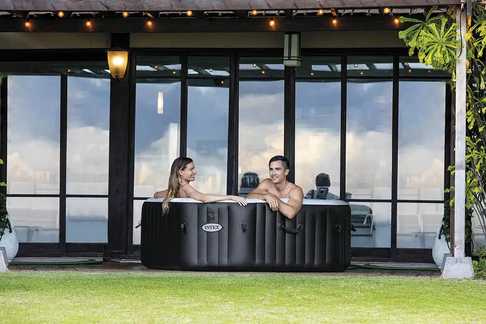 for Octagon Portable Inflatable Massage Hot Tub Garden Pure SPA With Saltwater Sanitation System