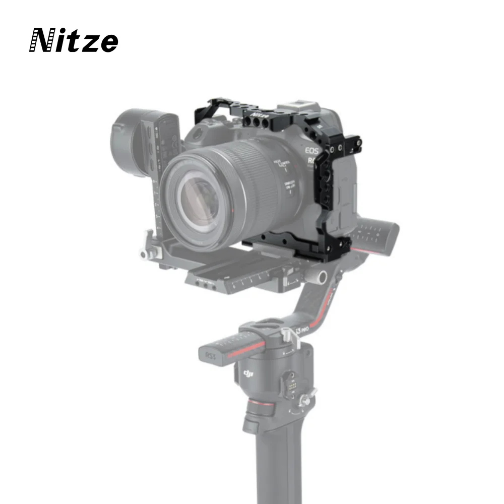 Nitze Cage with Cable Clamp Arca Plate Design for Canon R6 Mark II/ R5 C/ R5/ R6 Camera