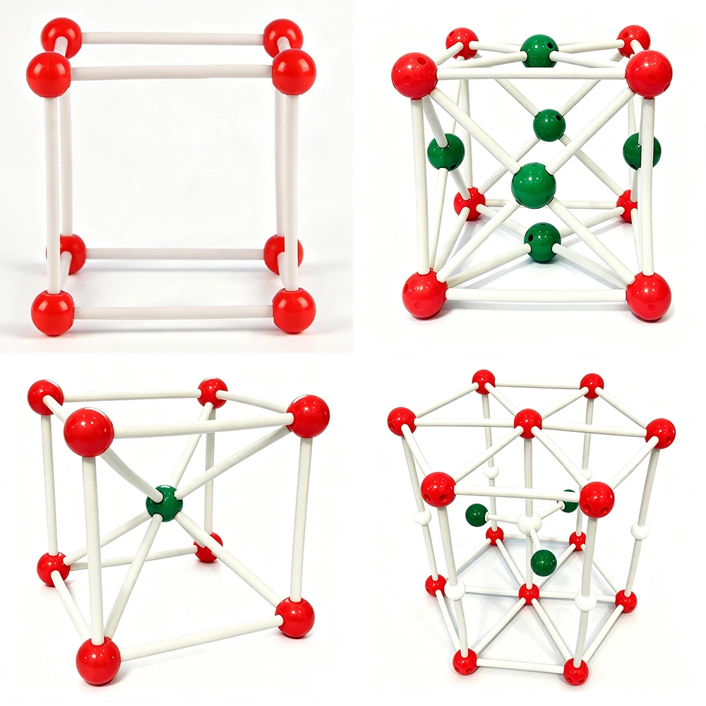 Metal Crystal Structure Model Self-Assembly Chemistry Teaching Instrument for Students, Teachers, Professionals Molecular Model