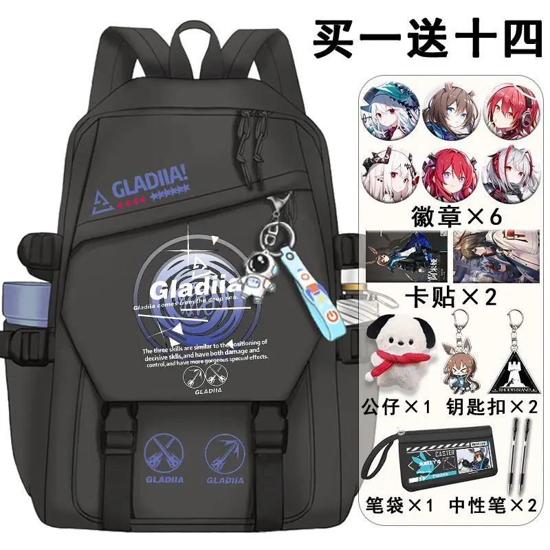 Arknights Anime Collaboration For Men And Women, Large Capacity Two-Dimensional Amiya Game Merchandise Student Backpack A