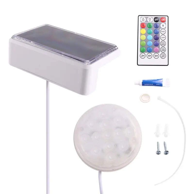 

【PARTY DAY】IP68 Waterproof Solar Pool Light Underwater Submersible With Remote Control For Above Ground In-Ground Pools