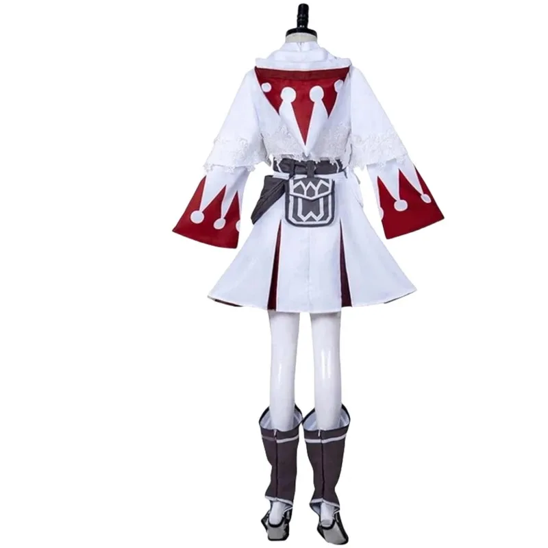 زي الأبيض ماج التأثيري رداء الساحرة الأبيض زي الرأس للهالوين وعيد الميلاد