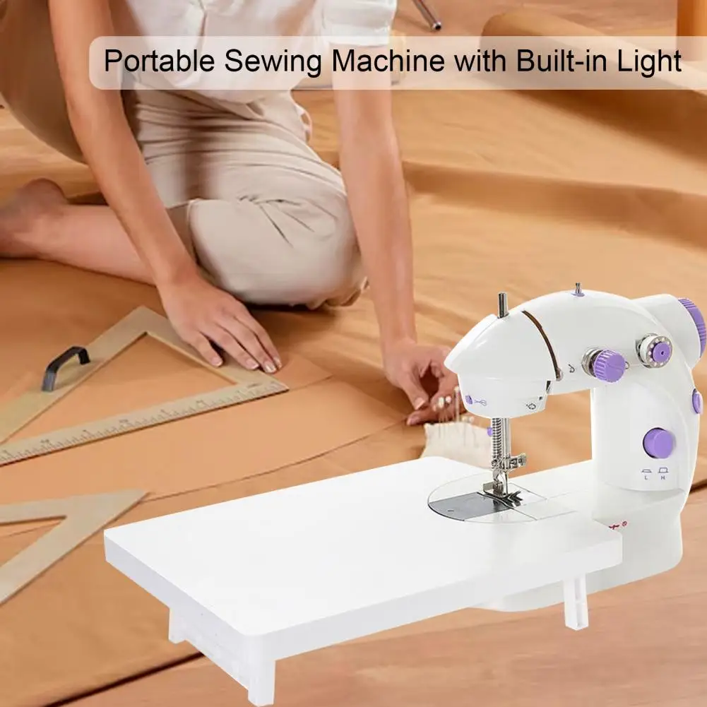 Mini Portable Sewing Machine with Light Thread Cutter Two Speeds Small Household Sewing Machine Set for Beginners Kids