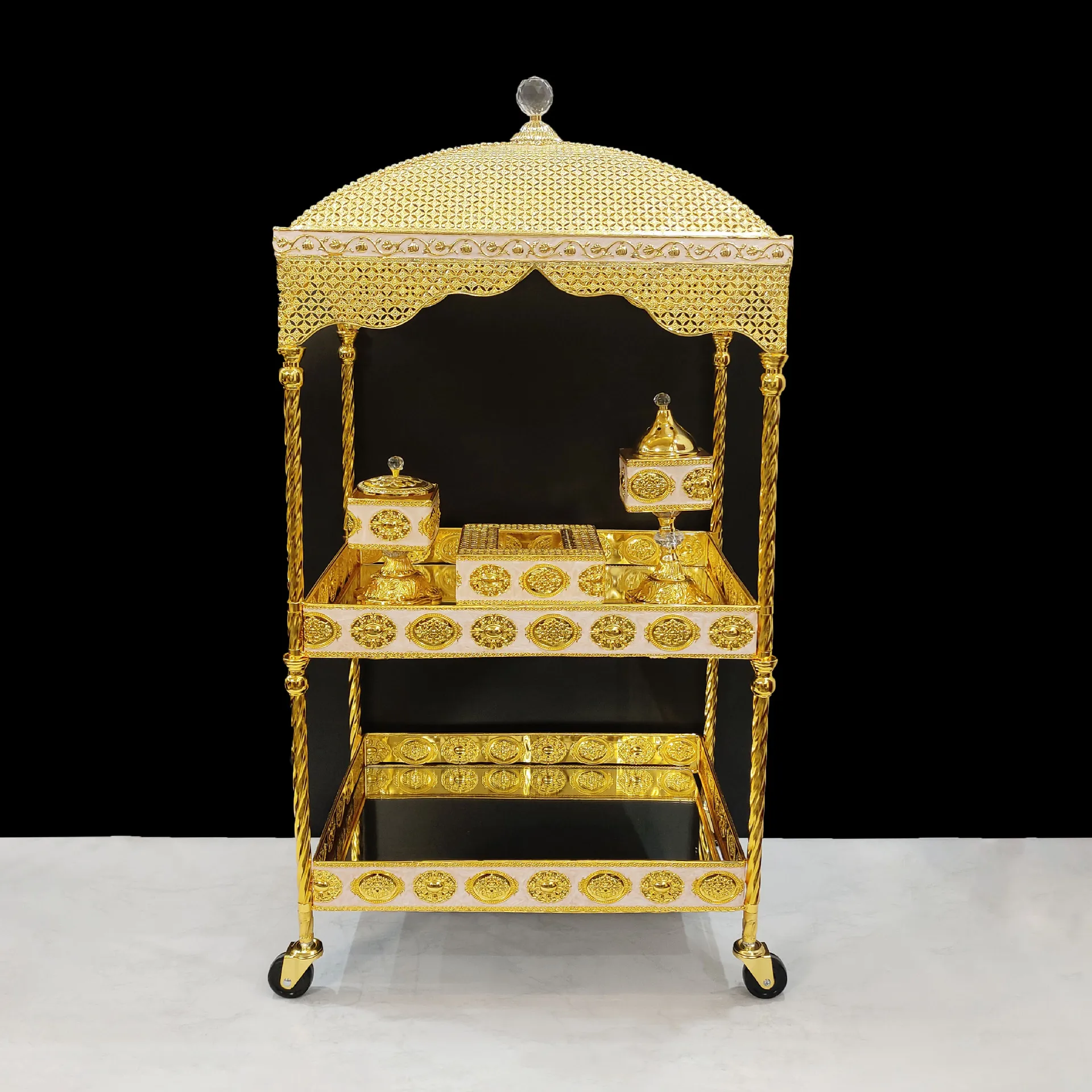 

Luxury three-layer/double-layer hollow carved home decoration ornament exquisite high-end design