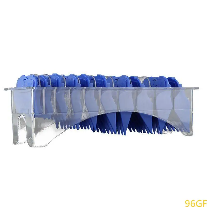 96GF 10PCSヘアクリッパーコームズガイドキット磁気プラスチックヘアトリマーリミットコームアタッチメント切削工具