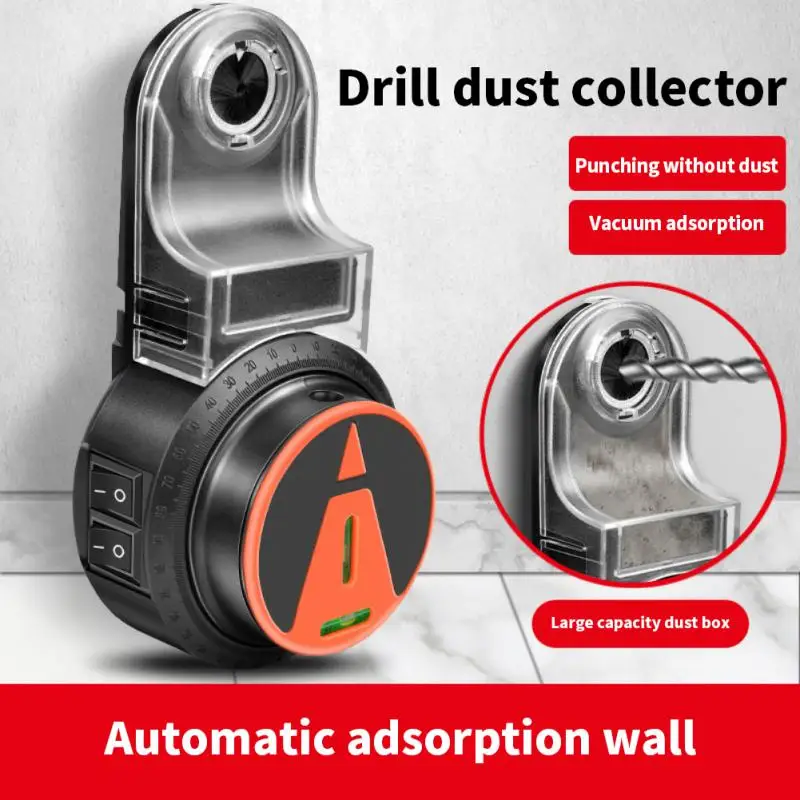 

2022 2 In 1 Electric Drilling Dust Collector Laser Level Wall Electric Suction Vacuum Drill Dust Collector Dust Cleaning Tool