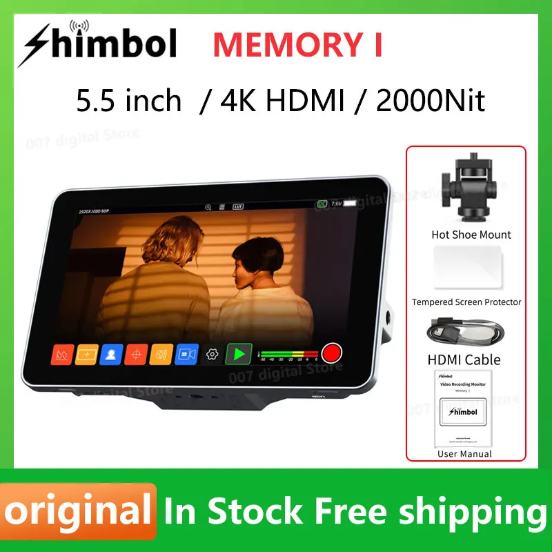 

SHIMBOL MEMORY I 5.5inch Real Time Recording Monitor IPS Touch Screen HDMI-compatible Camera Field Monitor