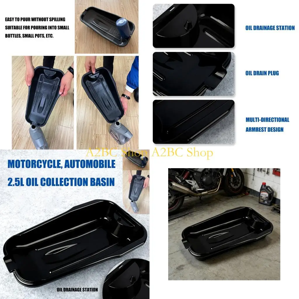 A2BC Leak Resistant Plastic Waste Oil Recovery Tray For Car And Motorcycle Mechanics