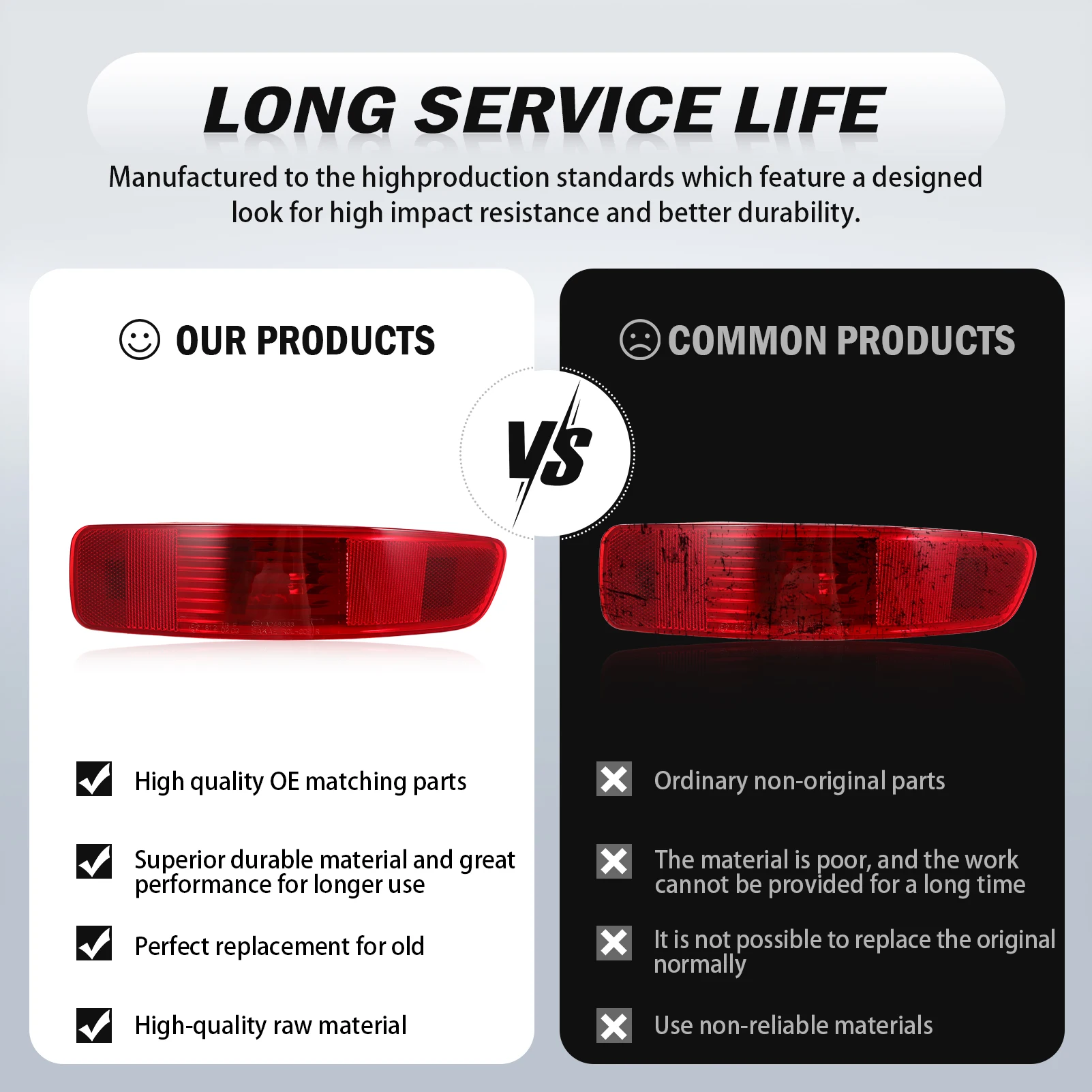 عاكسات المصد الخلفي لجانب الركاب الأيمن، أضواء خلفية 8355A004، متوافقة مع ميتسوبيشي أوتلاندر 2007-2013