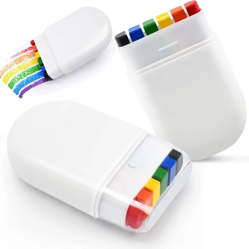 1-3PCs Kawaii Rainbow Crayon Paint,Washable, Non-Toxic, Birthday Party Halloween Theme Party Accessories  Family Costume Gif