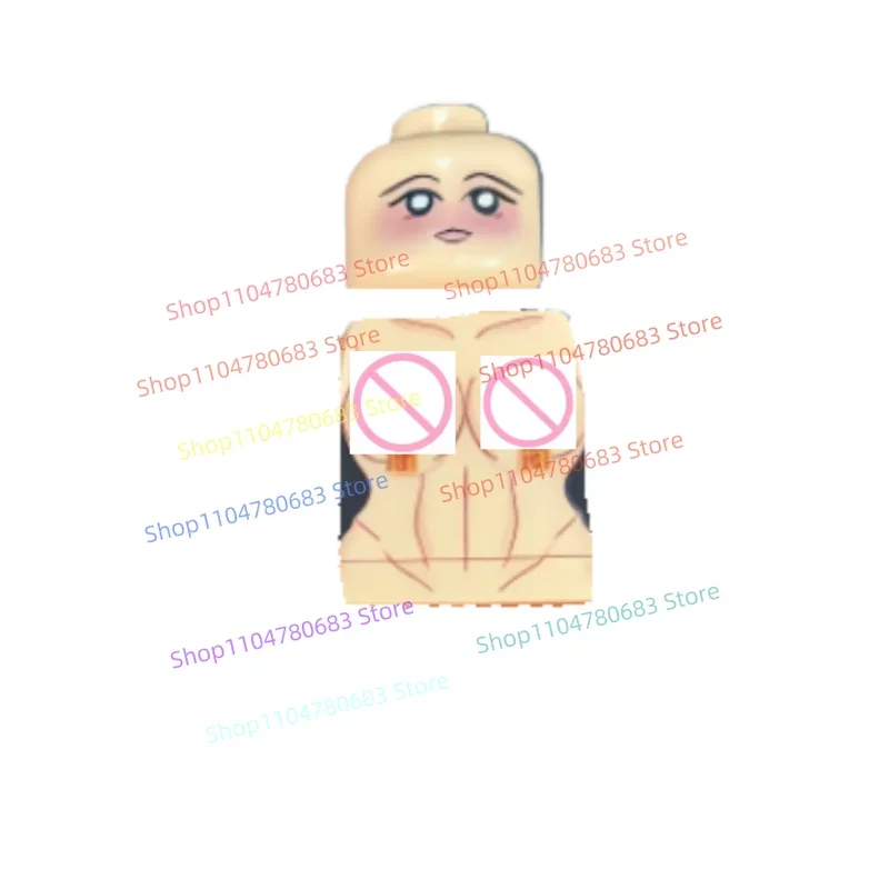 MOC Bouwstenen Kawaii Meisje Lange Speer Krijger Mini Figuur Assemblage Model Display Anime Cartoon Desktop Decor Speelgoed Cadeau - afbeelding 1