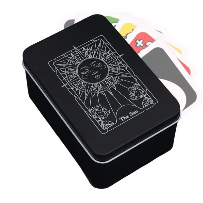 Tarot Deck Box Playing Card Container Fortune Telling Card Case Moon Sun Printed Tarot Box Jewelry Trinket Organizer For Home