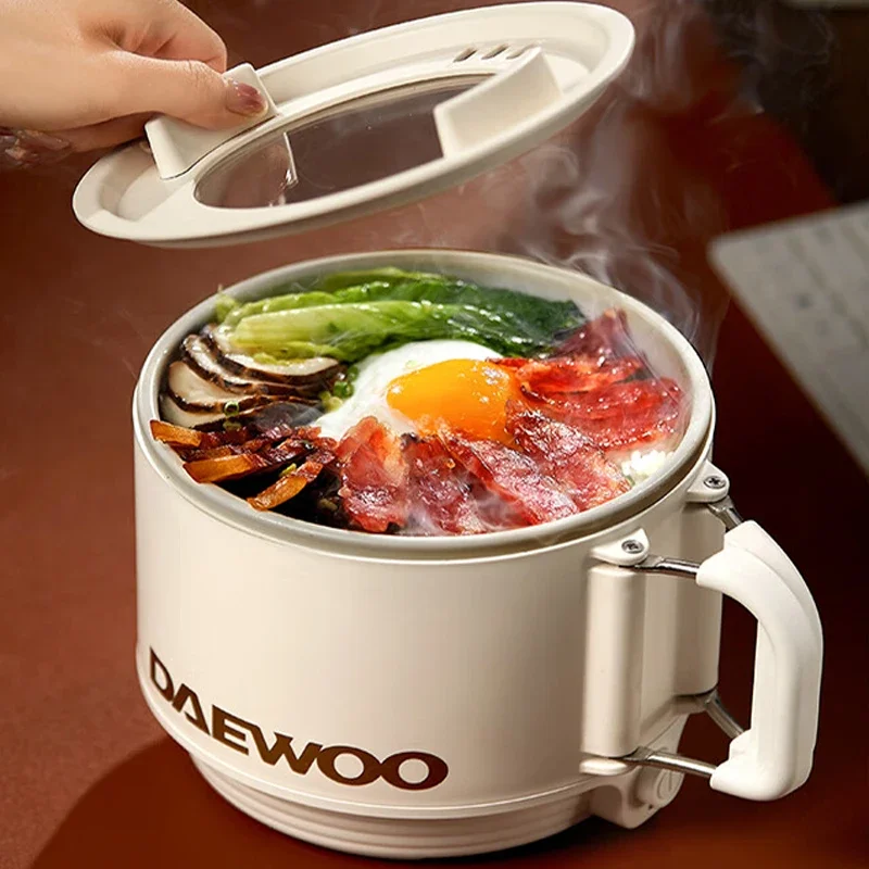 ماكينة طهي كهربائية صغيرة غير لاصقة متعددة الوظائف طباخ منزلي وعاء طبخ كهربائي 1.6L وعاء تسخين كهربائي طباخ المعكرونة