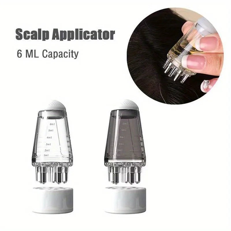 1pcs/2pcs Set Scalp Applicator Scalp massage comb Mini Portable Scalp Applicator Liquid Guide Comb Scalp Care Tools