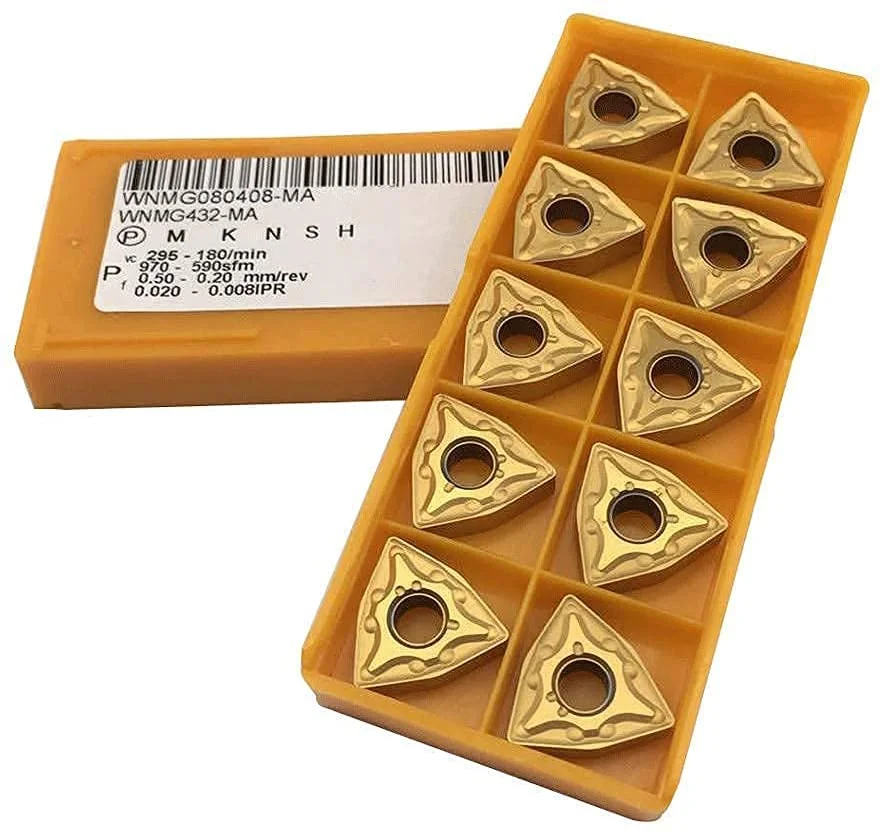 10PCS WNMG080404-MA Lathe Turning Carbide Inserts WNMG431-MA PVD Coated Turning Insert Used for Steel Stainless Iron Cast Iron