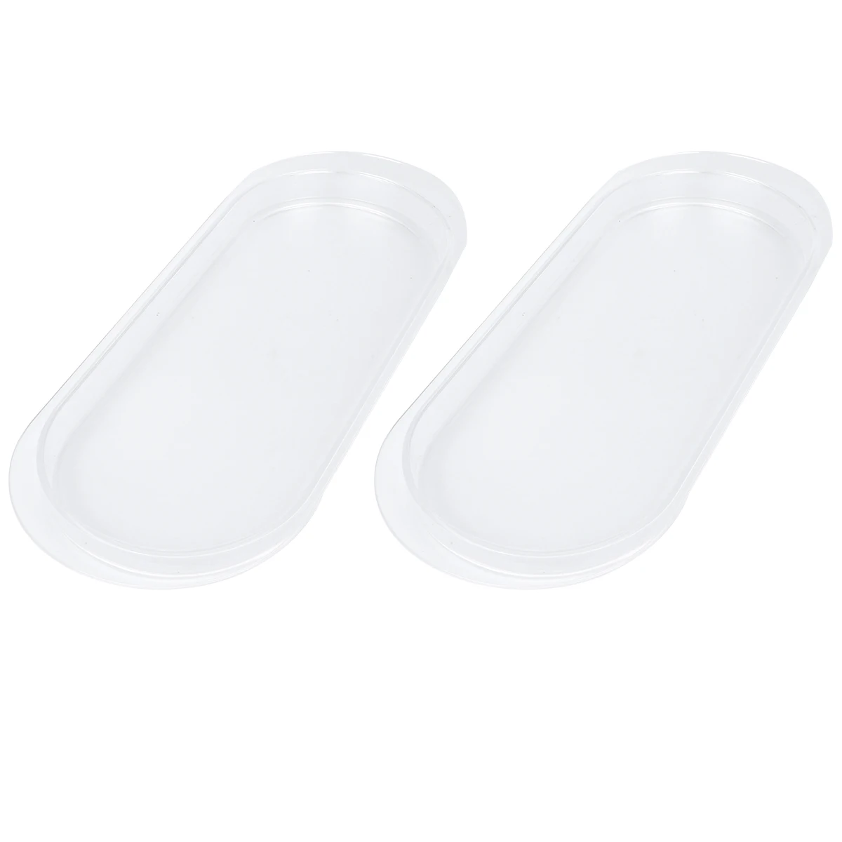 

2Pcs Acrylic Tray Transparent Dried Fruit Plate Serving Tray White Ecofriendly Safe Sturdy Picnics Parties Dried Fruit Plate