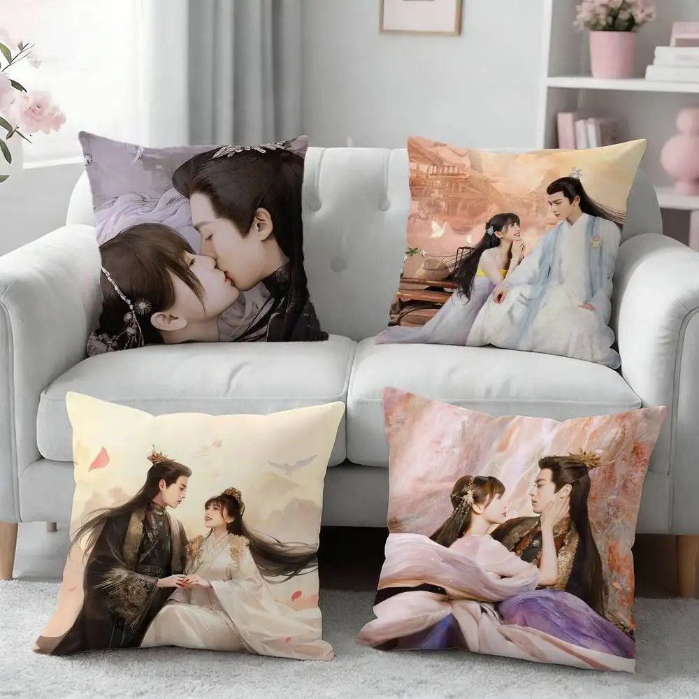 

L-Love Between Fairy and Devil Pillow Case for Sofa Living Room Home office Decor Protective Cover