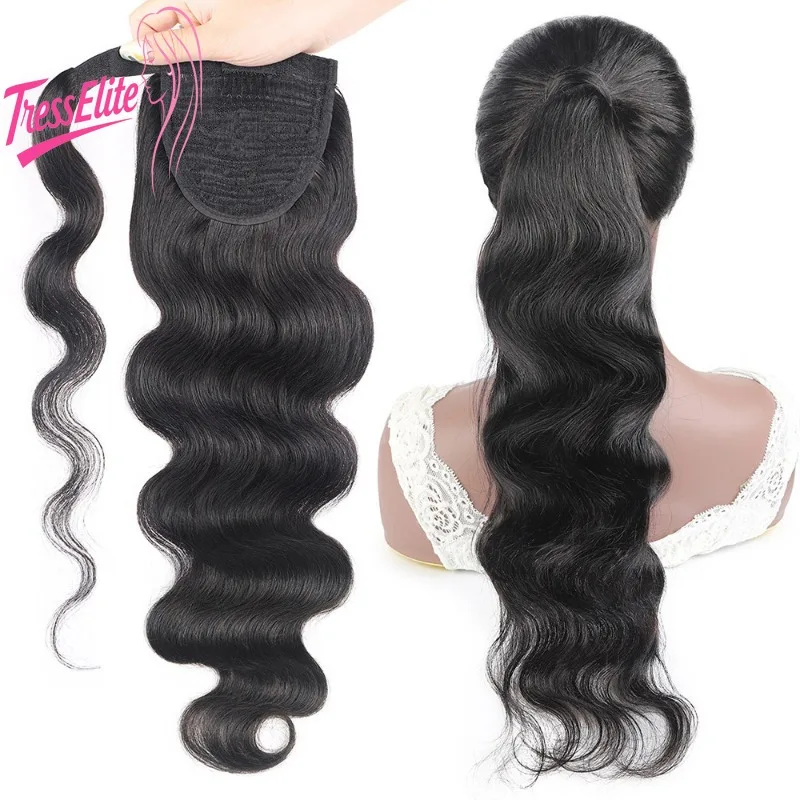 

Премиум Объемная волна Человеческие волосы Хвост на липучке Естественный вид Удобство Легко носить Дышащий дизайн Легкий многоразовый