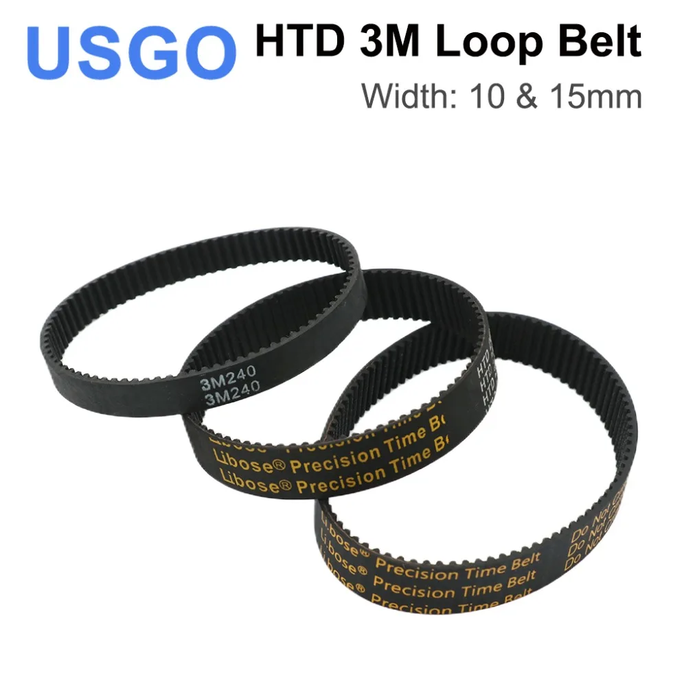 USGO HTD 3M closed-loop rubber synchronous belts various drive belts for CO2 Laser Engraving Cutting Machine / 3D Printer