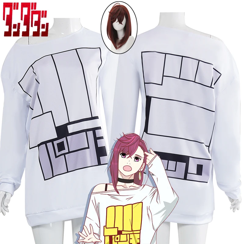 

Momo Ayase Косплей Костюм Дандан Женщины Аниме Свободная Повседневная Толстовка Карнавальные Аксессуары Для Ролевых Игр Одежда Унисекс Cos Топы