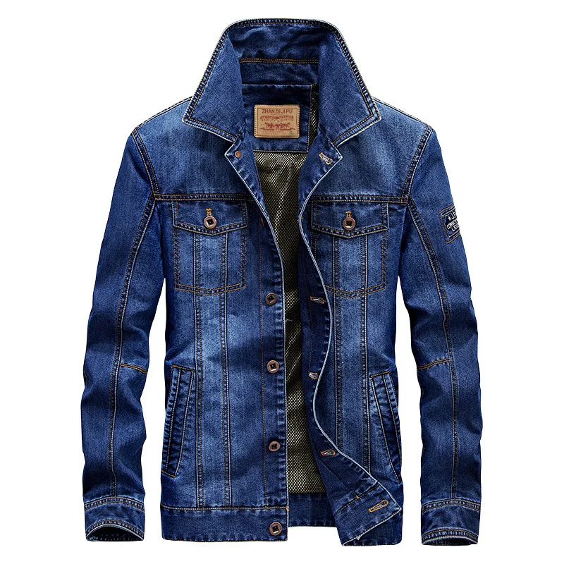 

Denim Jacket Men's Autumn and Winter New Youth Handsome Slim Fit Large Men's Denim Jacket