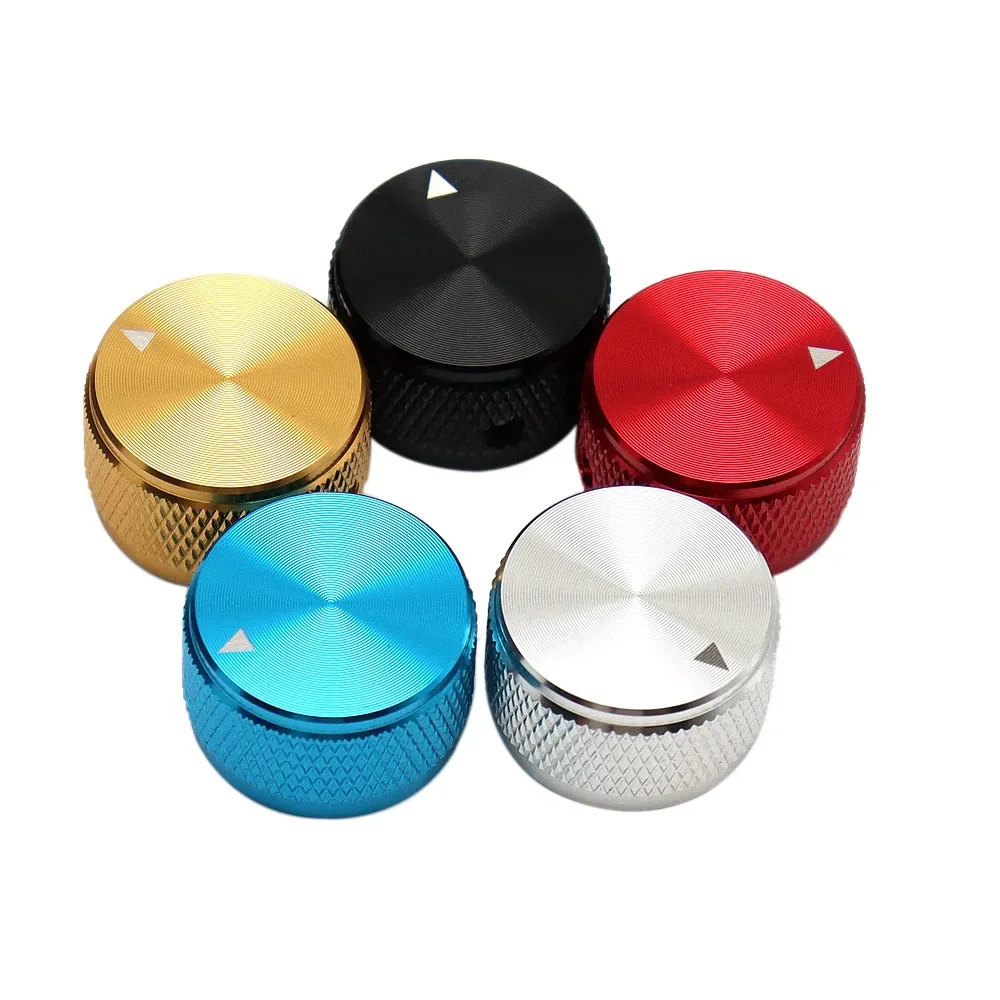 

Aluminium Potentiometer Knobs 1/4" Metal Pot Guitar Knobs with Indicator and Set Screw for Guitar/Bass/Audio Equipments