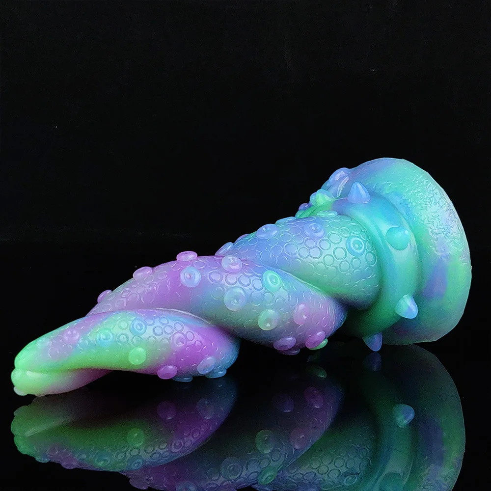 YOCY Octopus Dildo Fantasy Silicone Sex Toy Anal Butt Plug Luminous Toy With Powerful Suction Cup