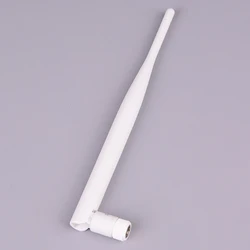 1Pc 2.4GHz White WiFi Antenna 5dBi Aerial RP SMA Male Connector 2.4g Antenna