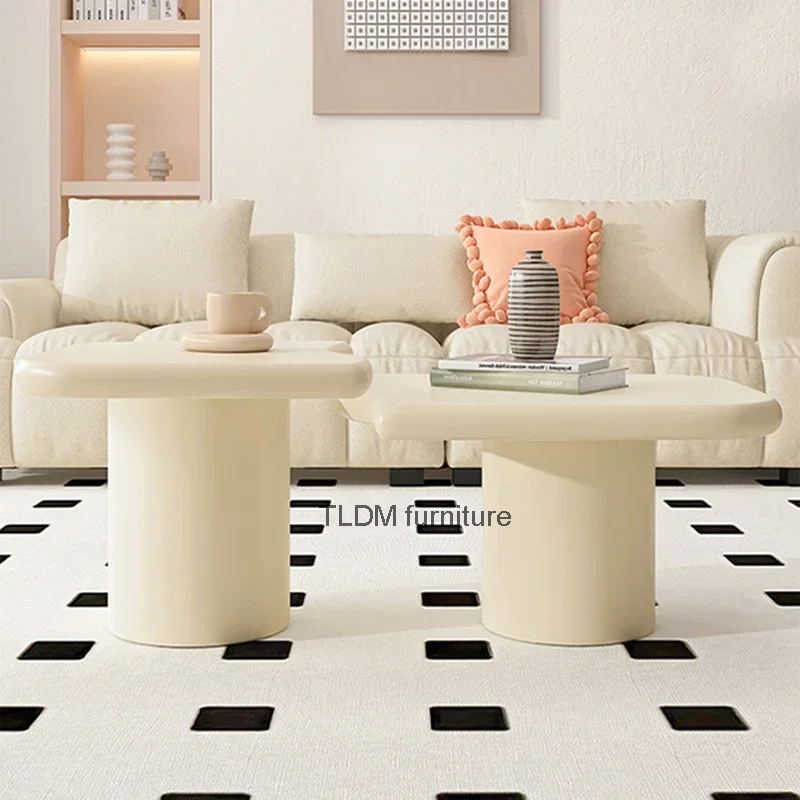 

Irregular Unique Coffee Table Small Designer Nordic Modern Side Table Minimalist White Stolik Kawowy Accessories For Living Room