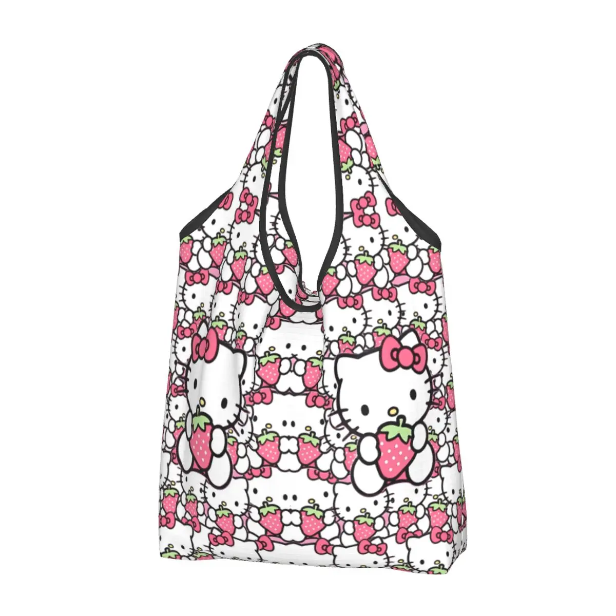

Hello Kitty Lovely Kawaii Shopper Bag Shoulder Bag Woman Travel Cloth Tote Bag Modern Designer Handbags