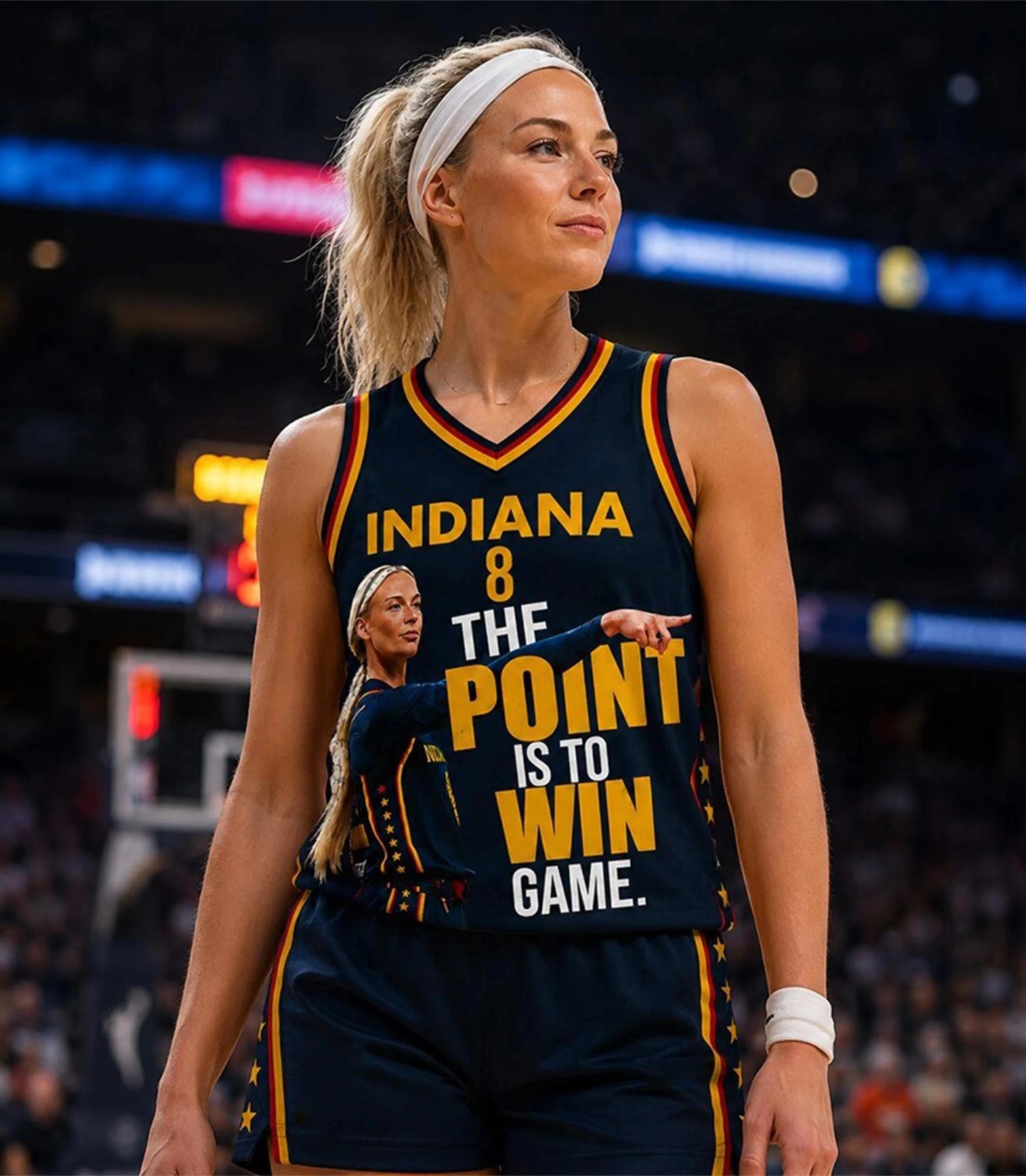 Sophie Cunningham The Point Is To Win Game Tank Top Basketball Jersey  Breathable  Outfit Basketball Jersey Family Matching