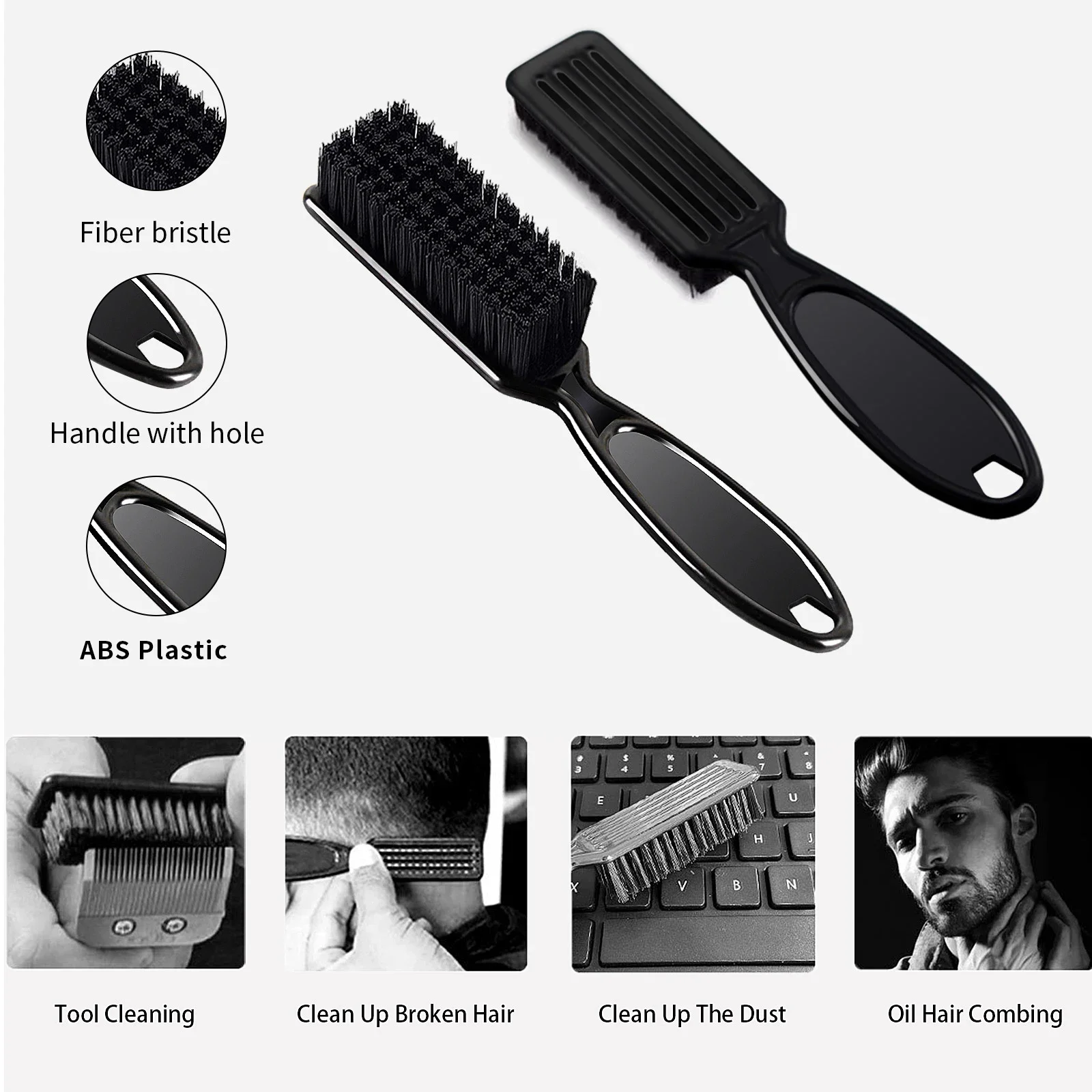 10/20/30/40/50Pcs Wholesale Plastic Soft Bristle Haircut Fading Brush Combo Set Neck Broken Hair Cleaning Dust Removal Tools