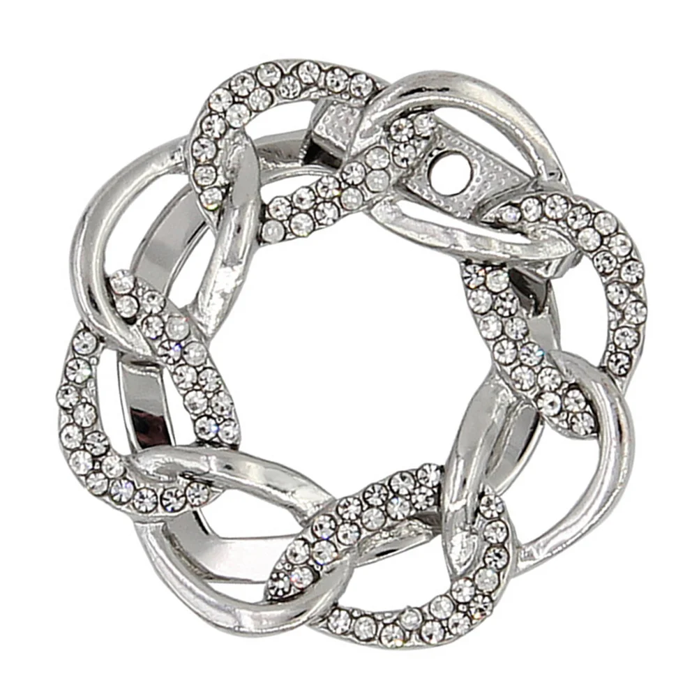 وشاح حلقة مشبك مشبك حريري كليب الملابس التفاف حامل للنساء تي شيرت وشاح السحابة فستان ملحقات للتزيين