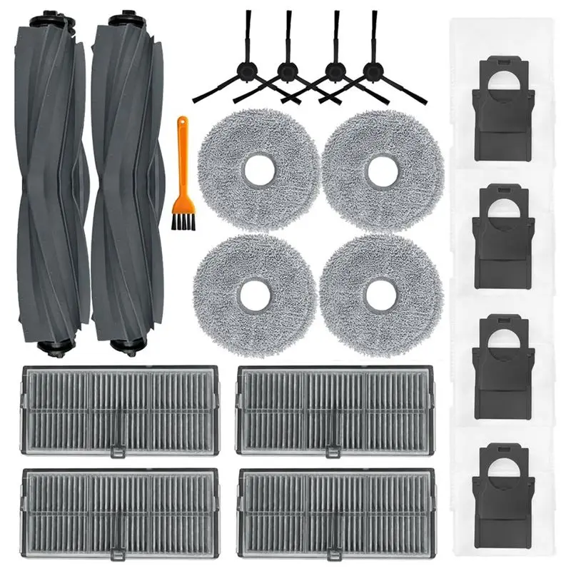 

AT14 For Dreame X30 Ultra X30 Pro Plus Robot Vacuum Cleaner Spare Parts Main Side Brush Hepa Filter Mop Pads Dust Bags