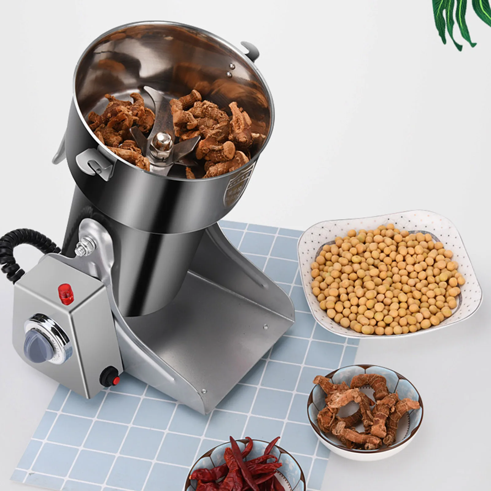 

110V Electric Grain Mill, 3600W Large Capacity 304 Stainless Steel Food Grain Mill,for Grains,Spices,Coffee Beans,Rice,etc