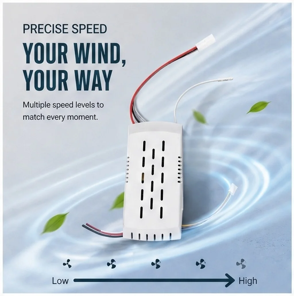 1Set Variable Frequency Motor Wireless Remote Controller for Dc Ceiling Fan Light Dual Function Speed Saving