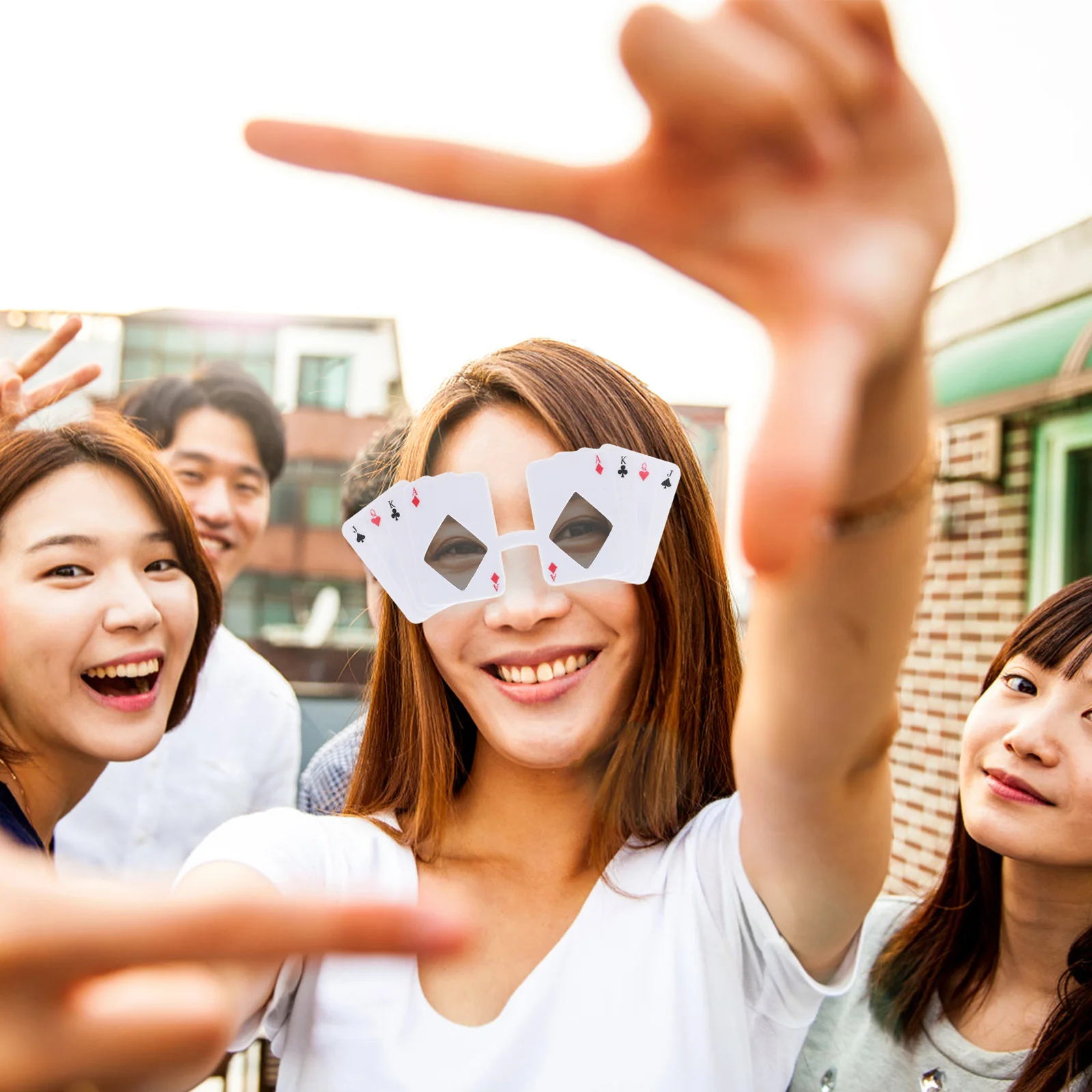 2 قطعة بوكر تحت عنوان بطاقات اللعب نظارات مضحك نظارات الحفلات زي كابينة تصوير الدعائم الكبار رجل امرأة لوازم بوكر نظارات