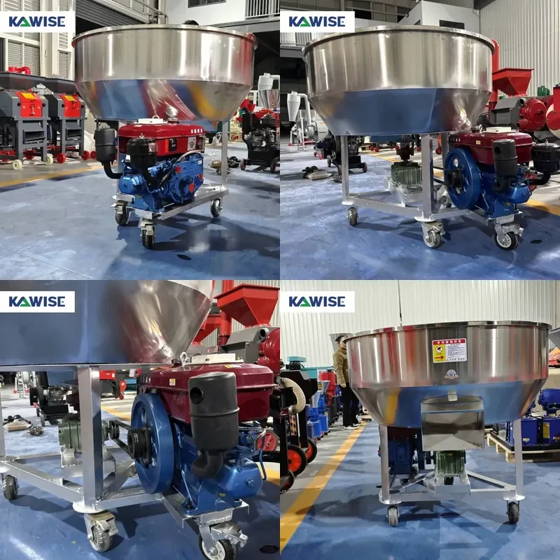 High Capacity Stainless Steel Feed Mixer for Fast Blending of Grains Soybean Meal and Animal Feed Powder