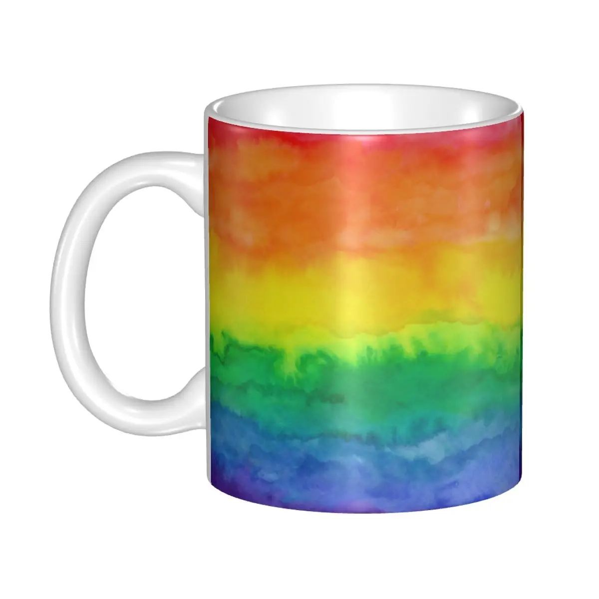 

Customized Pride Gay LGBT Rainbow Flag Mug DIY Ceramic Tea Milk Coffee Cup