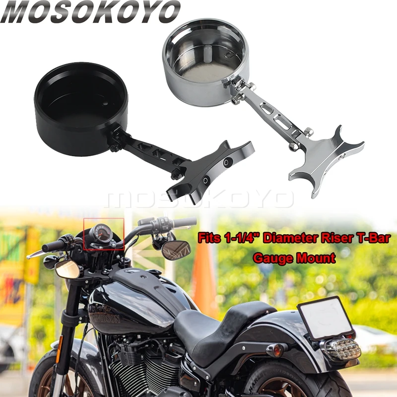 

Motorcycle Digital Dash Handlebar Riser Relocation Adjustable Speedometer Gauge Mount For Harley Softail FXLRS FXFB FXFBS 18-24