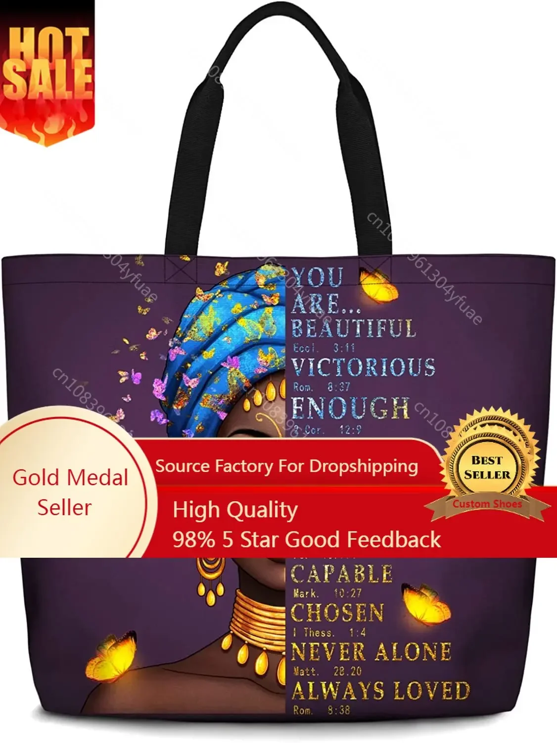 

African American Tote Bags For Women Black Art Tote Afro Black Girl Magic Satchel Handbags For Gym School Travel